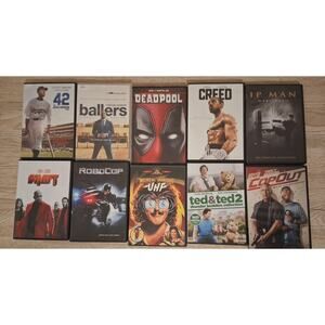 Lot Of 10 Mixed Genre Dvds Pre-owned Untested Movies Discs Comedy Action Drama